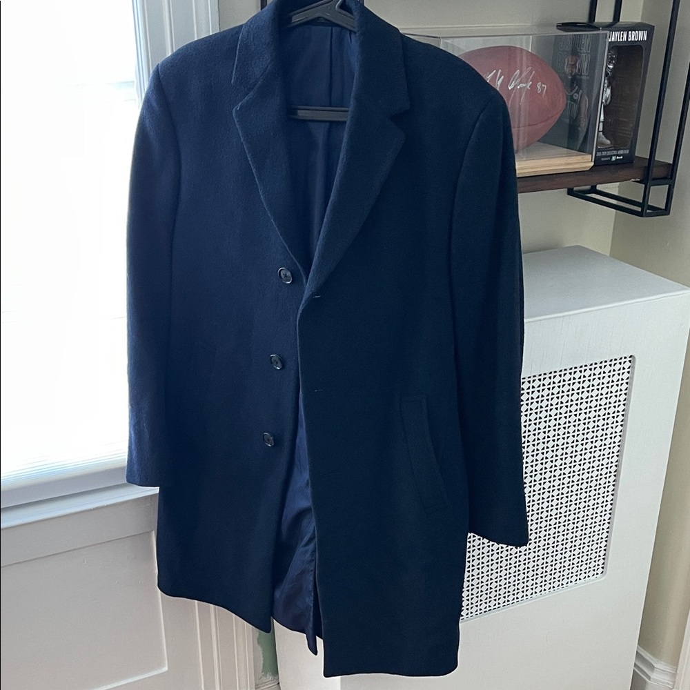 Kenneth Cole Navy Blue Trench Coat